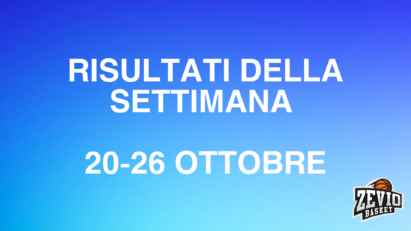 I risultati della settimana 20-26 Ottobre